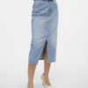 VMVERI hr calf denim skirt Blue