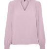 VMALVA l/s v-neck top Pink