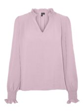 VMALVA l/s v-neck top Pink