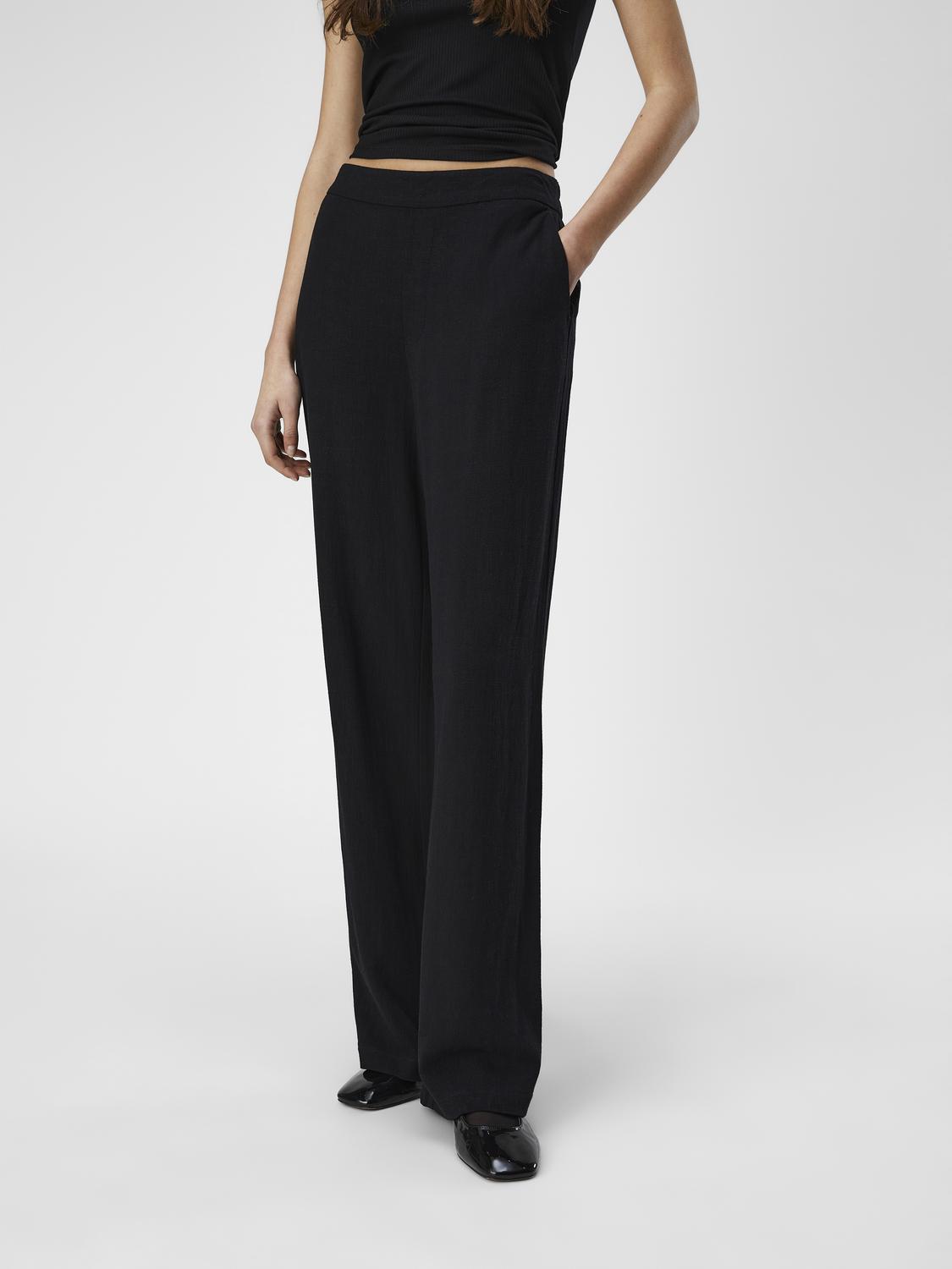 OBJSANNE aline wide pant Black