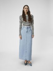 OBJELLEN mw long denim skirt