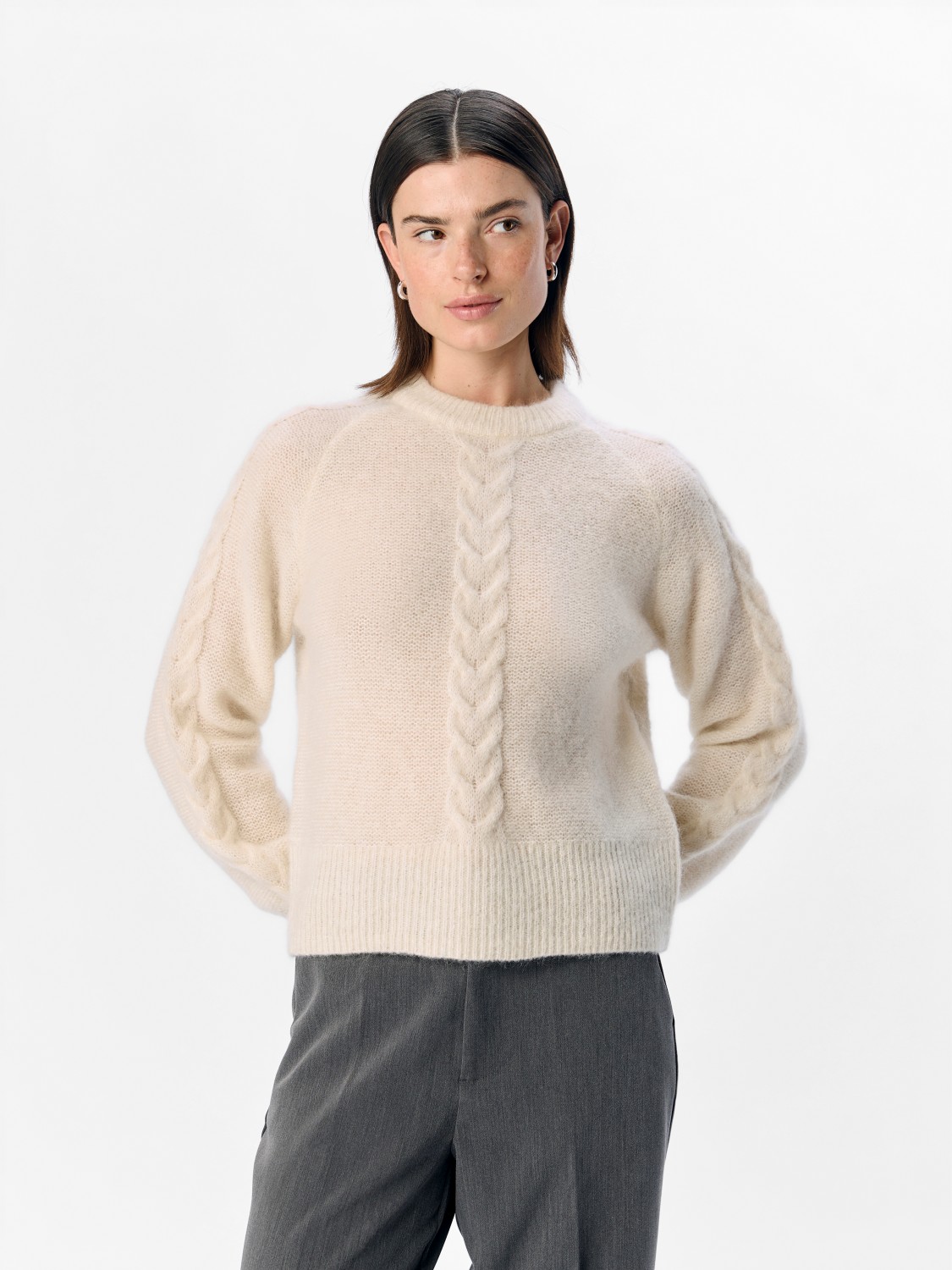 OBJNETE lo knit pullover Sandshell