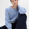 SLFLULU ls knit rib o-neck Blue