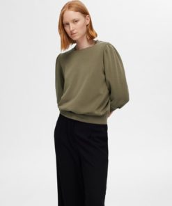 SLFTENNY 3/4 sweat top Green