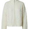 SLFVERA ls knit zip cardigan Birch