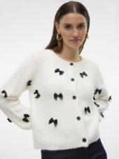 VMADELA bow cardigan White