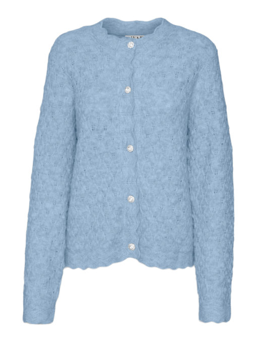 VMPURDIE ls o-neck knit cardigan Blue