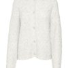 VMPURDIE ls o-neck knit cardigan White