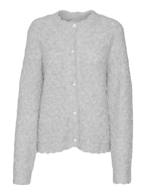 VMPURDIE ls o-neck knit cardigan Grey