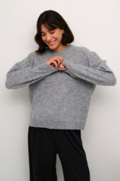 KAmalene Open Back Pullover Grey