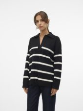 VMLUNA ls v-neck long pullover Black