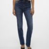 VMFLASH mr straight jeans Dark Blue