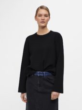 OBJREYNARD square sleeve o-neck Black