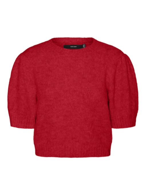 VMNOVAH ss o-neck puff pullover Red