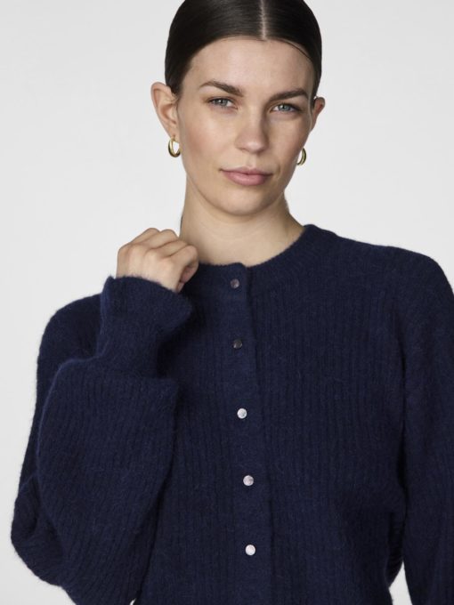 YASCUDDIE ls knit cardigan Navy