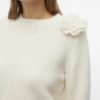 VMADIA ls o-neck flower pullover Birch