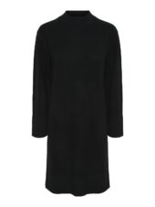 YASEMILIE ls funnel knit dress Black