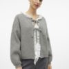 VMBOW ls o-neck tie cardigan Grey