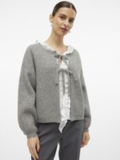 VMBOW ls o-neck tie cardigan Grey