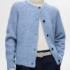 SLFLULU ls knit short cardigan Blue 2