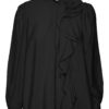 VMBAILEY ls frill top Black