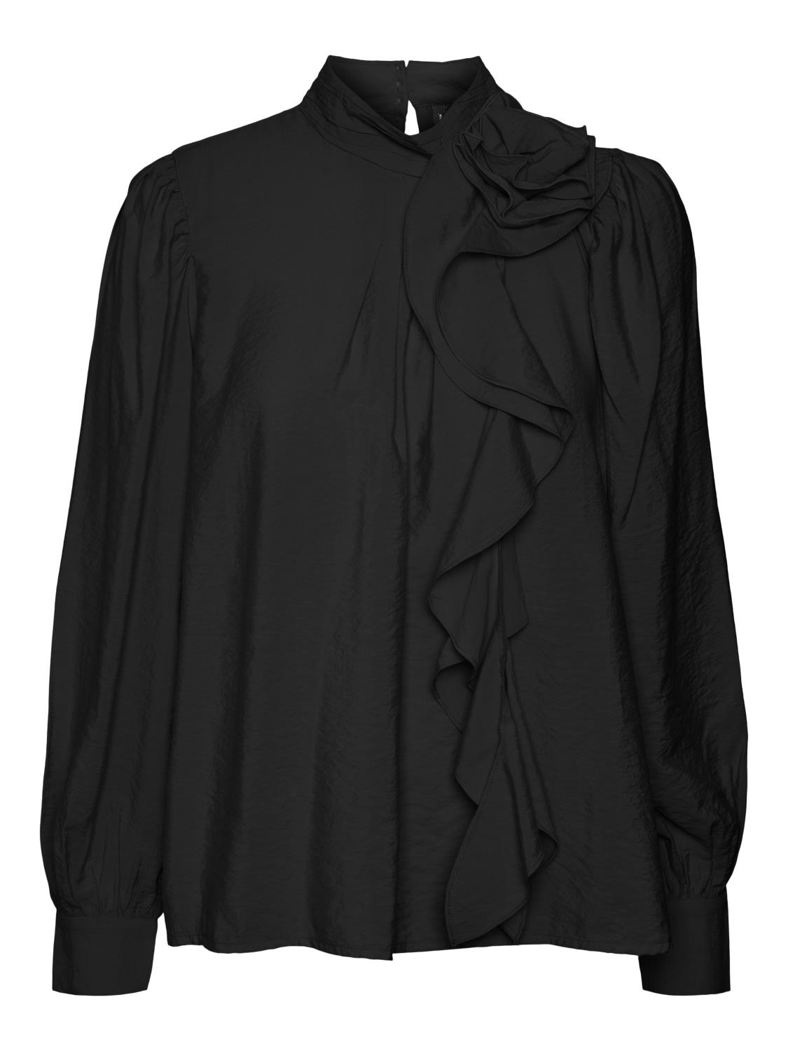 VMBAILEY ls frill top Black