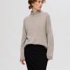 SLFCILLE ls knit high neck Beige