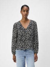 OBJMILA re l/s v-neck top