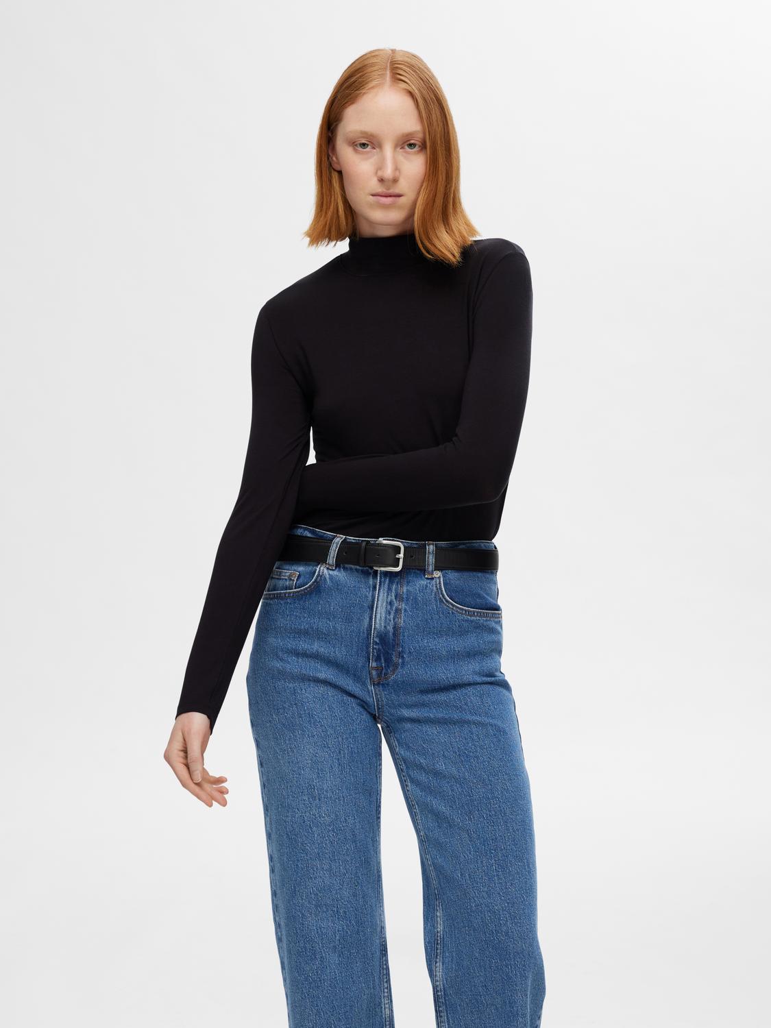 SLFALICE hw wide long wing blue jeans