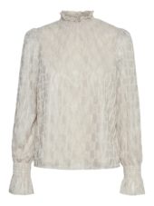 VMNOLITA ls high neck top Beige