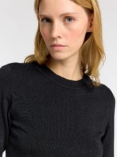 SLFLURA lurex 2/4 knit o-neck Black