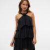 VMFELICIA sl ruffle short dress Black