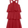 VMFELICIA sl ruffle short dress Red