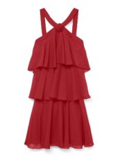 VMFELICIA sl ruffle short dress Red