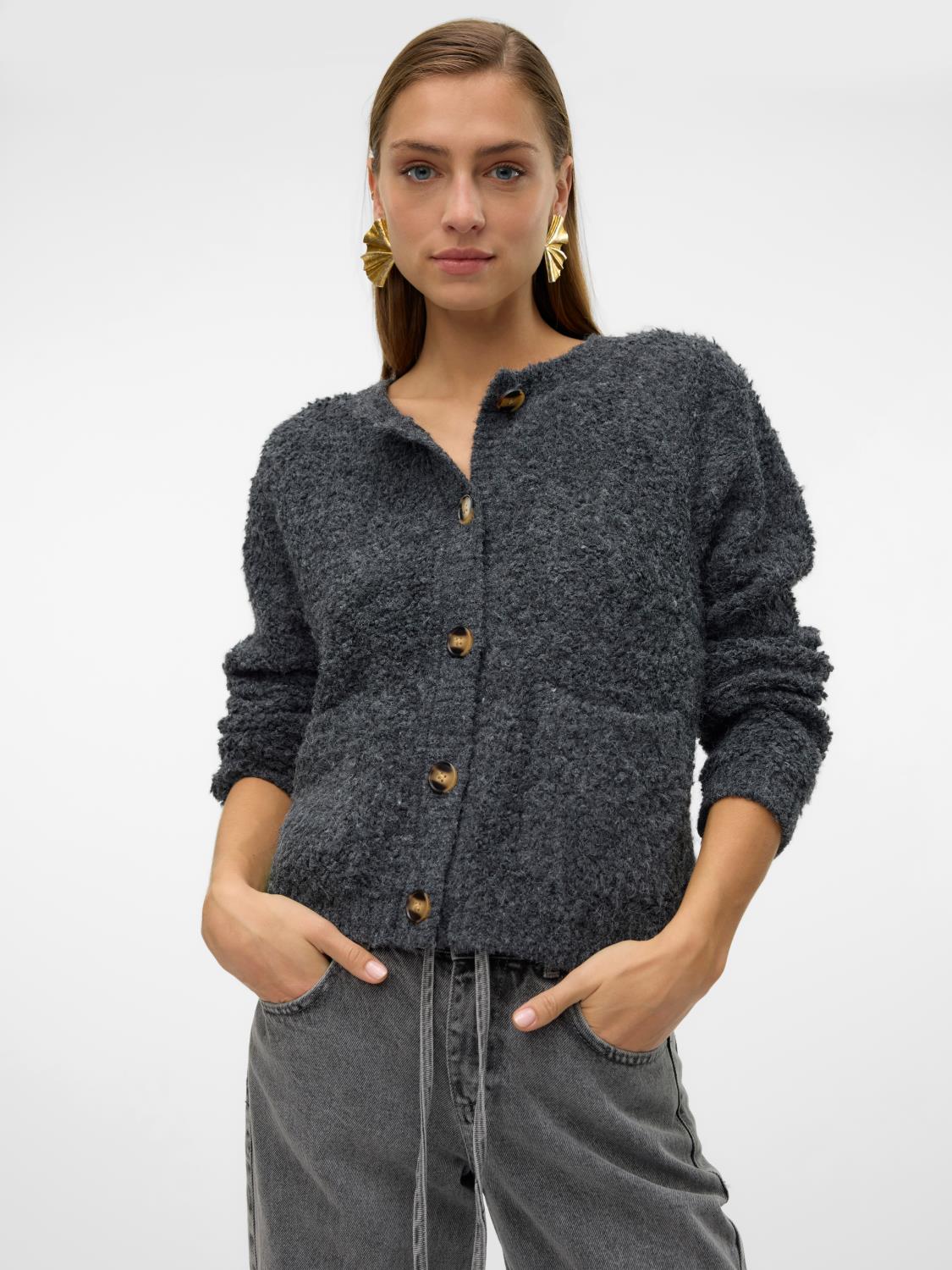 VMNALANI ls o-neck cardigan Grey