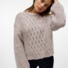 VMDOVE ls o-neck cable pullover Beige