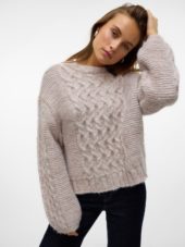 VMDOVE ls o-neck cable pullover Beige