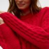 VMDOVE ls o-neck cable pullover Red