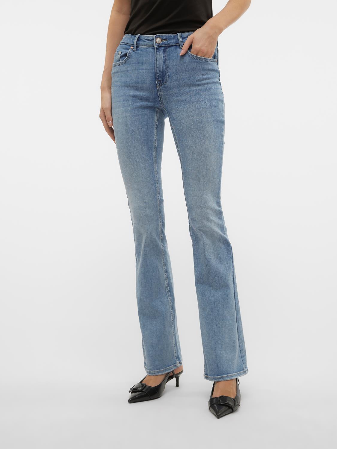 VMFLASH mr flared jeans Light Blue