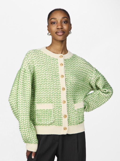 YASGEA ls knit cardigan Green