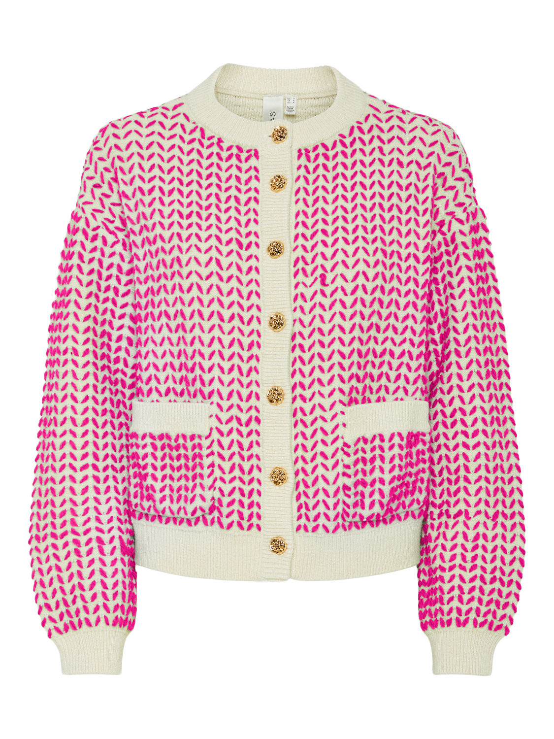 YASGEA ls knit cardigan Pink