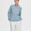 SLFLULU ls knit o-neck Cashmere Blue