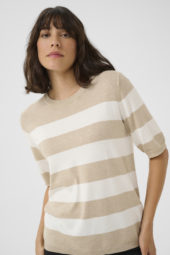 KAlizza Striped Knit Beige