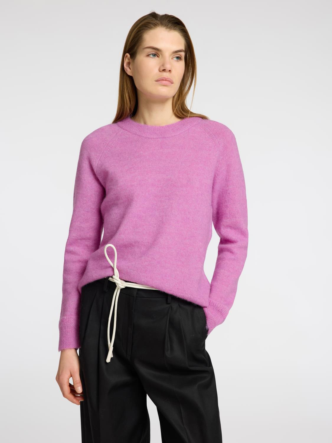 SLFLULU ls knit o-neck Pink