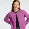 SLFSIA ras ls knit o-neck cardigan Pink