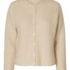 SLFSIA ras ls knit o-neck cardigan Birch