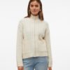 VMESTHER ls highneck zip cardigan Birch