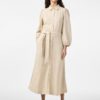 YASFLAXY 3/4 linen shirt dress