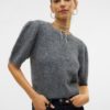 VMNOVAH ss o-neck puff pullover Grey