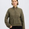 SLFSIA ras ls knit zipper cardigan Vetiver